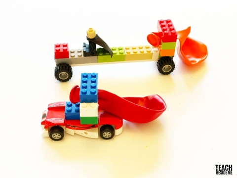 Wind powered Lego cars