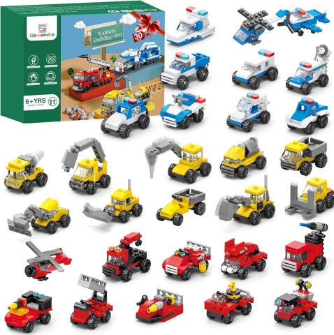 mini fire rescue and construction building kits