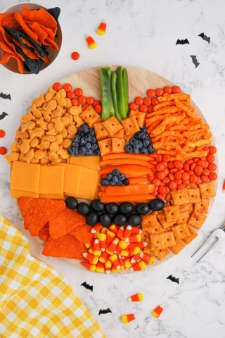 Pumpkin Face Charcuterie Board