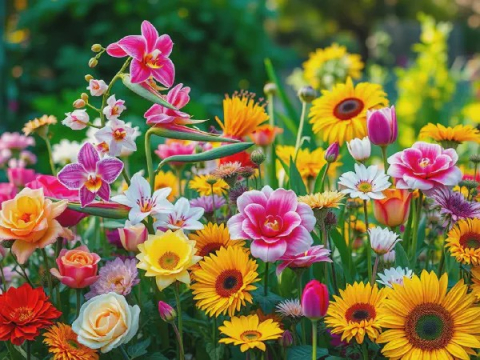 Different types of flowers