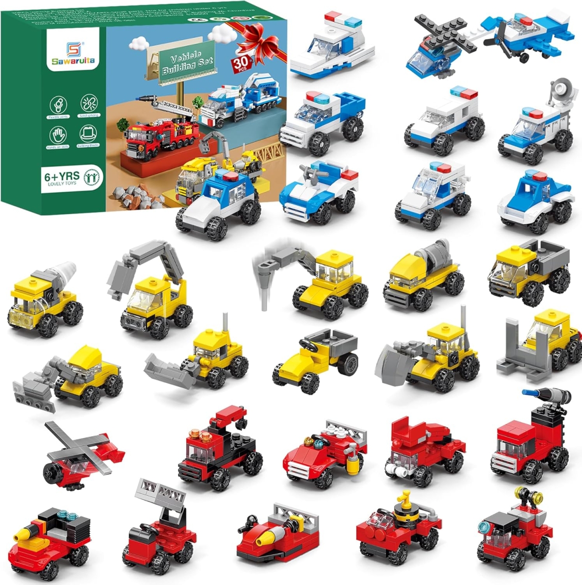 mini fire rescue and construction building kits